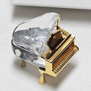 Swarovski Crystal and Gold Piano Figurine